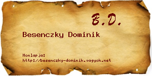 Besenczky Dominik névjegykártya